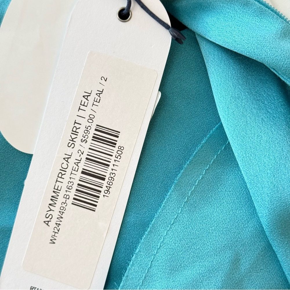 NWT RtA Asymmetrical Skirt Teal Size 2 - Picture 7 of 11